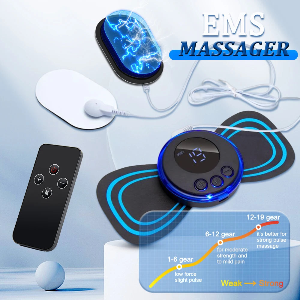Masseur Cervical EMS Électrique - Stimulation Musculaire Nuque Patch Anti-Douleur