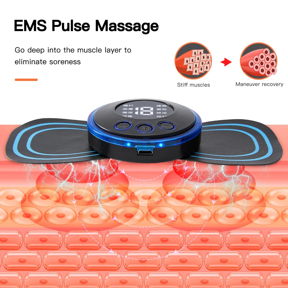 Masseur Cervical EMS Électrique - Stimulation Musculaire Nuque Patch Anti-Douleur